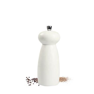 China Sustainable Small And Portable 6 Inch Wooden Grinders Pepper Mills White for sale