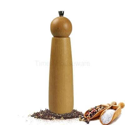 China Sustainable Kitchen Tool Beech Wood Hand Dry Spice Grinder for sale