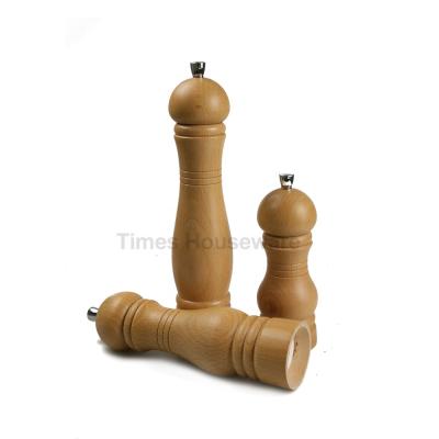 China Sustainable Manual Salt Pepper Mills Wooden Dry Grinder for sale