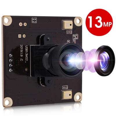 China Industrial High Definition ELP 13MP USB Camera Sony IMX214 Sensor Camera 3840*2880 Module With 100 Degree No Distortion Lens for sale