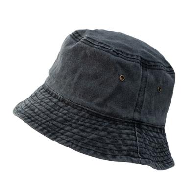 China Howell Custom Logo Design Men's Sunscreen Washed Vintage Distressed Bucket Hat Custom Distressed Bucket Hat for sale