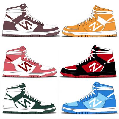 China Fashion Trend High Quality Factory Price Professional Custom Men Sneakers outdoor Running Shoes AJ 1 4 5 6 Basketball Sneaker Casual Shoes for sale