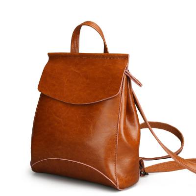 China Other Fashion Backpack Soft Leather Ladies Bag Multifunctional Leather Backpack For Women for sale