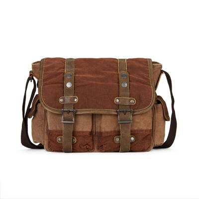 China Eco-friendly Custom Laptop Leisure Vintage Canvas Shoulder Messenger Bags For Men for sale