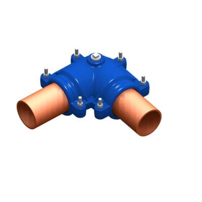 China Water Pipeline Leak Repair Clamps / Pipe Repair Flange / Pipe Repair Sleeves For Elbow Section Of PE / PVC Pipes for sale