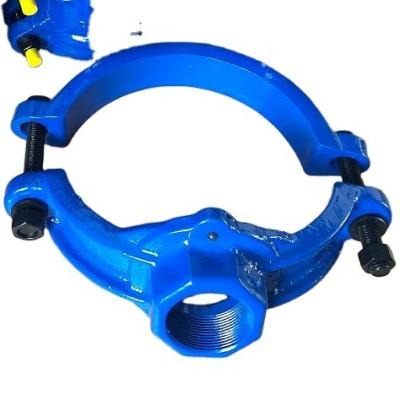 China Connection hole in pipeline pipe repair sleeve pipe saddle flange / pipe tapping machine for add branch in exist pipeline for sale