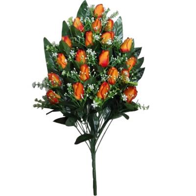 China eco-friendly 20 main bouquet orange silk artificial rose flower for sale for sale