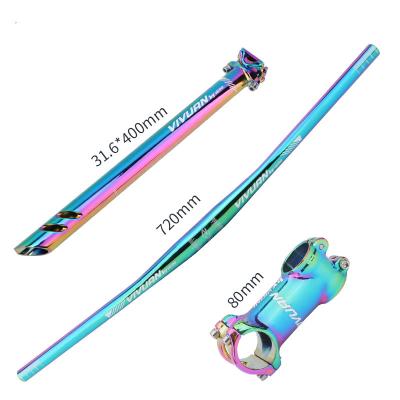 China High Quality BMX Bicycle Spare Parts Bike Aluminum Handlebar Bike Handlebar Angled Plating Color for sale