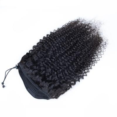 China Deep Curly Virgin Drawstring Ponytail Hair JiFanYao Net Ponytails Ponytails For Black Women for sale