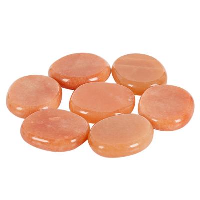 China China Aventurine Orange Palm Stone - Crystal Polished Gemstone | Crystal - pocket palm stone - thumb stone for sale