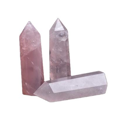 China Wholesale High Quality Natural Rose Crystal Point For Healing from China Crystal Wand Rose Quartz Crystal for sale