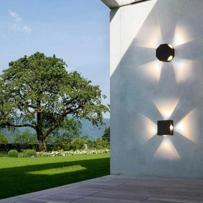 China Simple Design Modern Square Round 2w 4w Waterproof IP65 Bracket Light Hotel Outdoor Garden LED Wall Lamp for sale