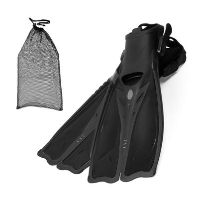 China With Suitable Long Blade Fins Adjustable Straps Fiberglass Rubber Fins Professional Diving Speed ​​Swimming Freediving Fins for sale