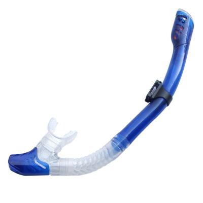 China Professional Dry Protective Snorkeling Snorkeling Snorkeling Equipment Tube Silicone Snorkeling Snorkel 43cm for sale