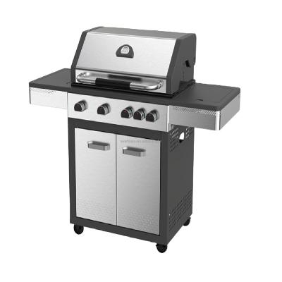 China Easily Assembled Stainless Steel 4 Burner Gas BBQ for sale