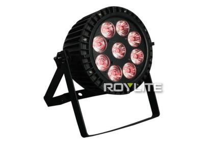 China Mini 9pcs 10w LED Par Cans aluminum rgbw , Light projecting distance 60m for sale