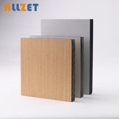 China Good quality fire resistant high pressure water proof Allzet laminate teak, HPL laminate sheet in china hpl facade panel for sale