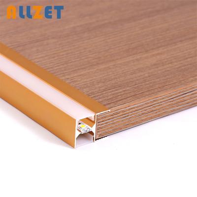 China Decorations Aluminum Extrusion Profile Led Strip Aluminum Front Edge Lighted Profile For Strip for sale