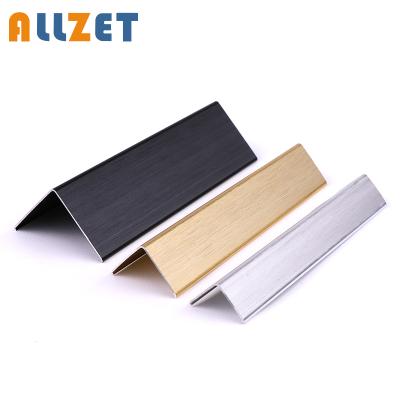 China Allzet Manufacturer Aluminum Alloy Corner Protector Guard Modern L Shaped Tile Edge Trim Profile for sale