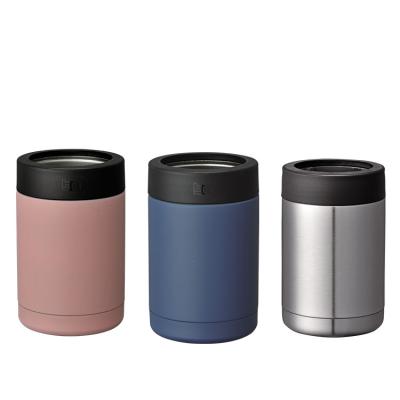 China 12 oz Stainless Steel Tumbler Can Cooler With Multicolor High Quality Sustainable Slim Lid for sale