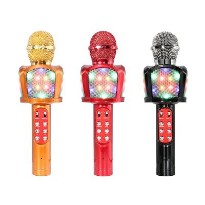 China Handheld microphone MKF005 microphone one-key couplet microphone restoration wireless border home KTV new for sale