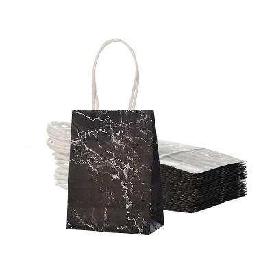 China Factory Direct Sale Large Supermarket Grocery Folding Black Marble Shopping Bag for sale