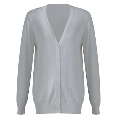 China QUICK DRY Casual V Neckline Long Sleeve Button Up Solid Color Ladies Sweater Cardigan for sale