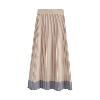 China Autumn New Style Casual Long Custom Made Anti-Static Pleated Skirt for sale