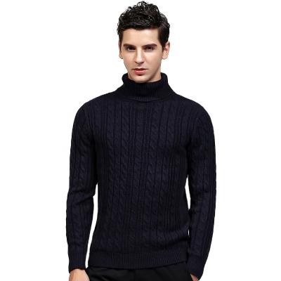 China 2020 Autumn Winter Turtle Neck QUICK DRY Knitted Pullover Sweater Men Cable Sweater Pullovers for sale