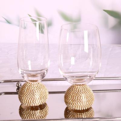 China Viable Hand Champagne Glass Glassware Lead Free Crystal Clear Glass For Party Red Wine Blown House for sale