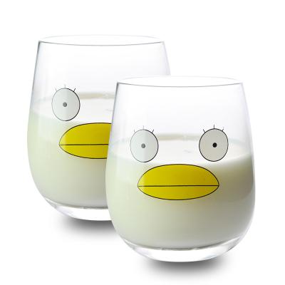 China Milk Glass Welcome Customized Unique Handmade Lovely Cheap Ducks Milk Cup And Customized Milk Glass Cup for sale