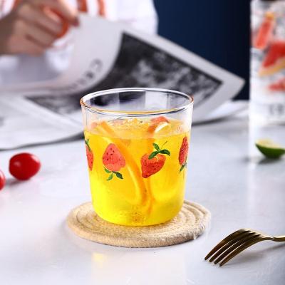 China Customized Viable Logo 250ml 300ml 440ml High Borosilicate Mug Viable Transparent Modern Home Glass Mug for sale