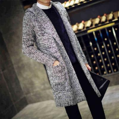 China Autumn And Winter Fashion Breathable Fashionable Hooded Long Cardigan Sweater Coat Ditch Coat for sale