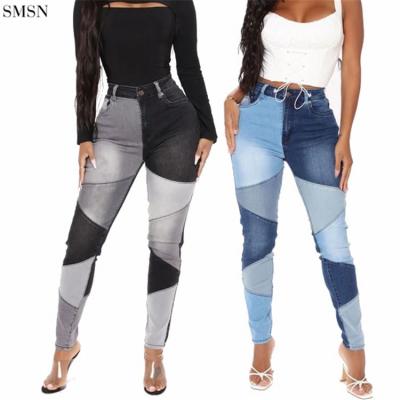 China FASHIONWINNE new arrivals summer cheap women's breathable jeans plus size patchwork tight jeans women for sale