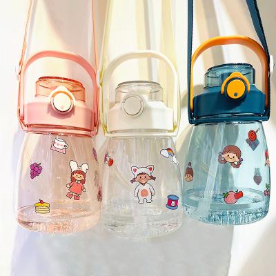 China Cute Eco-Friendly Sustainable Plastic Water Bottle School Sports Travel Bicycle Kids Bulk Water Bottles for sale