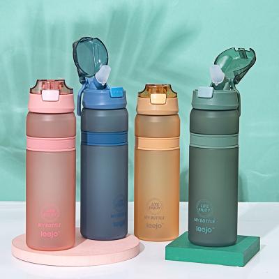 China 2021 Portable outdoor drinking plastic water bottle h2o juice sports cup 850ml sustainable portable plastic lemon water bottle for sale