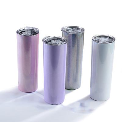 China Sublimation Sustainable Blanks Skinny Stainless Steel Straight Tumbler With Lid And Straw for sale