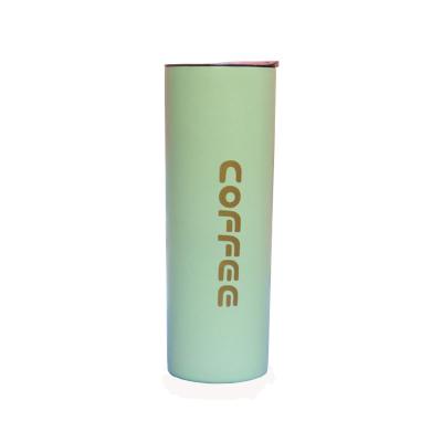 China PORTABLE Creative 650ml 304 Coffee Mug Stainless Steel With Straw Car Insulation Cup Water Bottle for sale