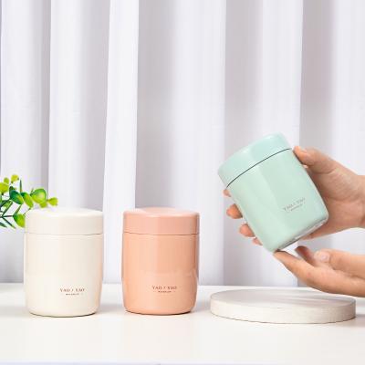 China 260ML Pure Color Stew Beaker 304 Stainless Steel Pocket Cup Cute Compact Portable Stainless Steel Vacuum Thermos Flask for sale