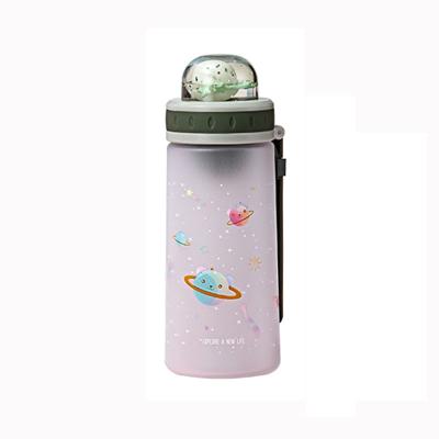 China 380m Galaxy Living Space Translucent Plastic Water Cup Frosted Portable Outdoor Plastic Cup Travel Mug for sale