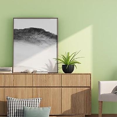 China 3d living room wallpaper Nordic simple green bedroom non-woven modern minimalist home wall decoration for sale