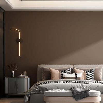 China Modern minimalist pure color wallpaper modern non-woven coffee shop bedroom hotel wall covering dark brown for sale