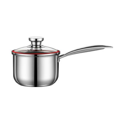 China Sustainable Hot-selling SUS304 Stainless Steel Milk Pot With Long Handle For Kitchen In Daily Life for sale