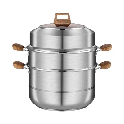 China New Sustainable Wholesale High Grade Stainless Steel Steamer And Cooking Pot for sale