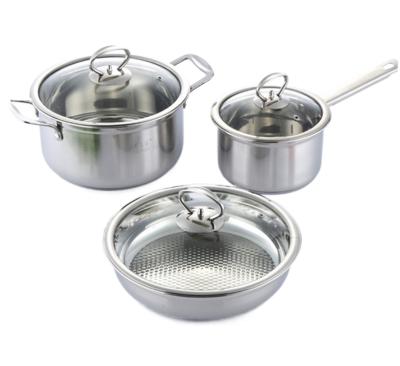 China Viable gift bestseller set of three-piece skillet, milk saucepan, soup saucepan for sale