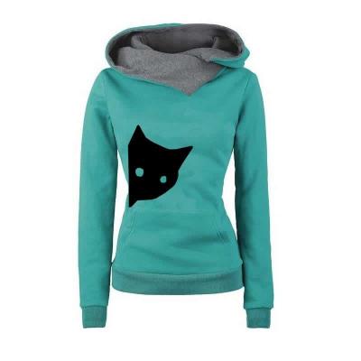 China Anti-pilling Fashion Wholesale Plus Size Leisure Lapel Collar Long Sleeve Pullover Women Hoodies for sale