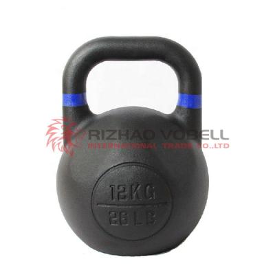 China Gym Steel Powder Coated Sporting Goods Cast Iron Competition Kettlebell 4-48kg For Weightlifting for sale