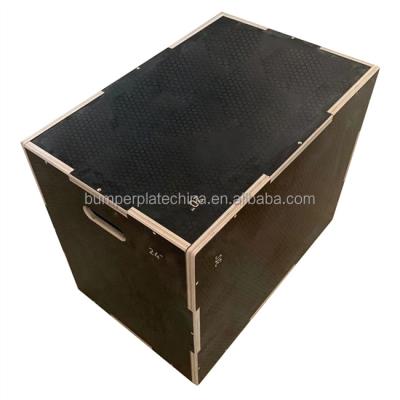 China Home fitness or bym fitness 3 in 1 wooden plyometric box plyo box for sale