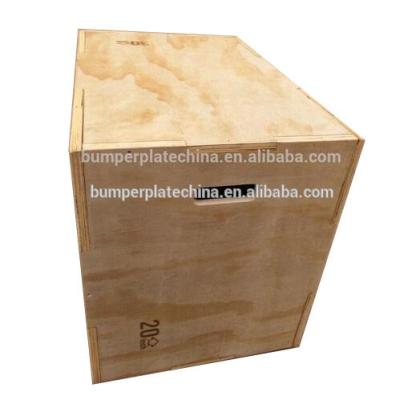 China Gym Use Fitness Equipment Gym Natural Color Wooden Plyobox for sale