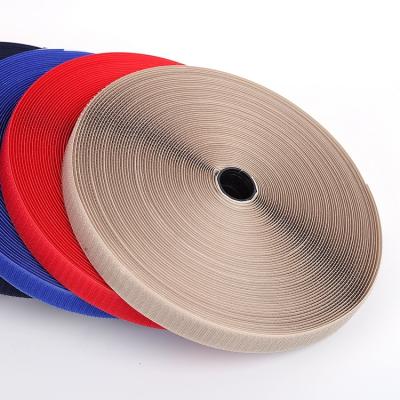 China Custom Nylon Fastener Colored Hook Glue Sticky Backing Sticky Tape Viable Size 16mm Hook Loop Tape And Loop Tape for sale